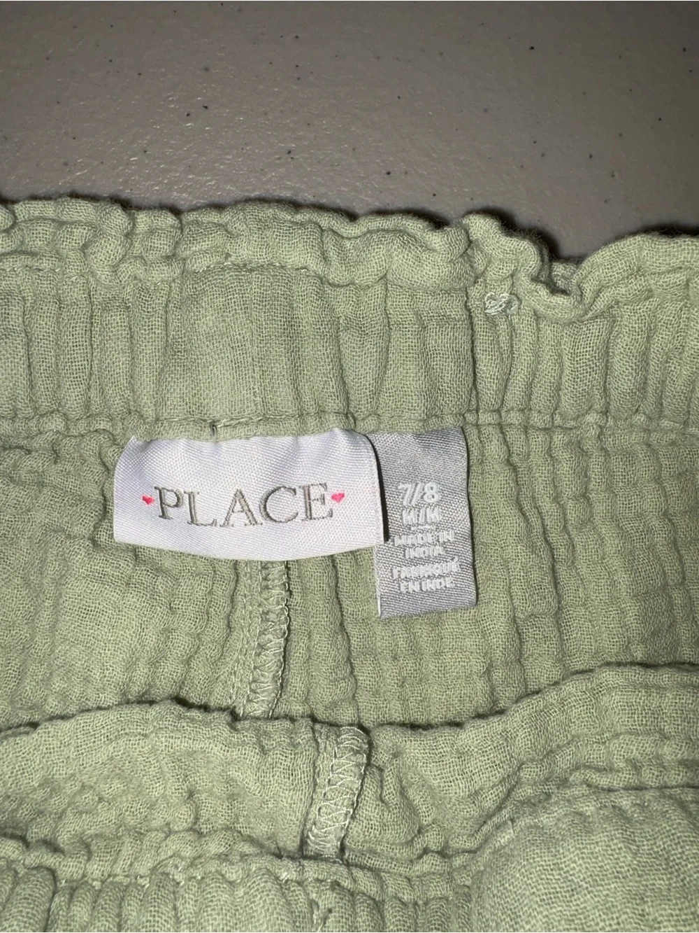 The Children's Place Cream Gauze Elastic Waist Shorts